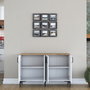 Hanah Home Gabinete Multipropósito Blanco y Nuez